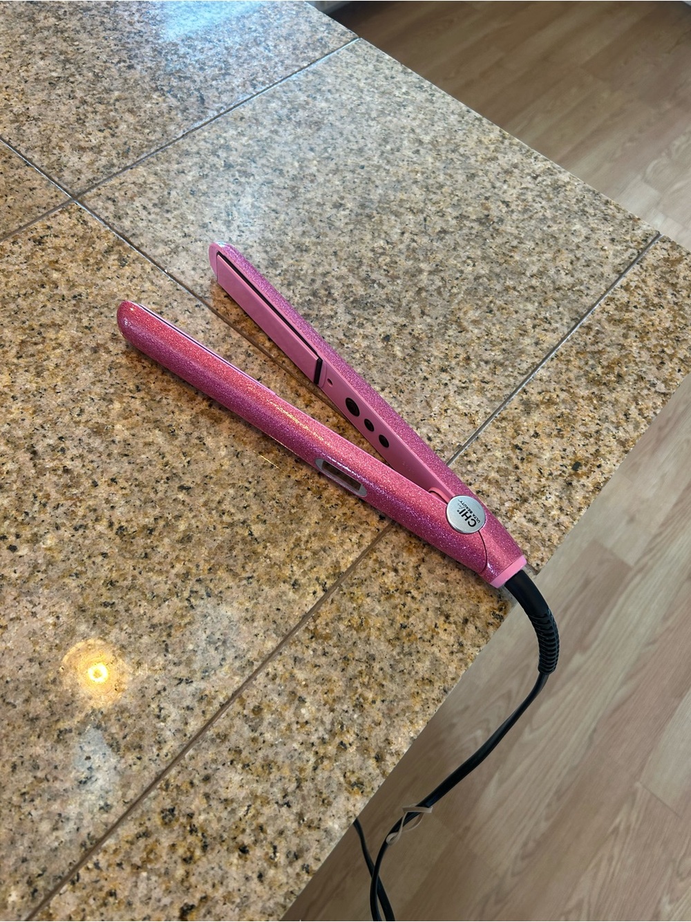 CHI Pink Glitter Hair Straightener Flat Iron